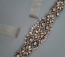 Sarekabride Bridal Belt Crystal Rhinestones Wedding Dress Belt Bridesmaid Belt