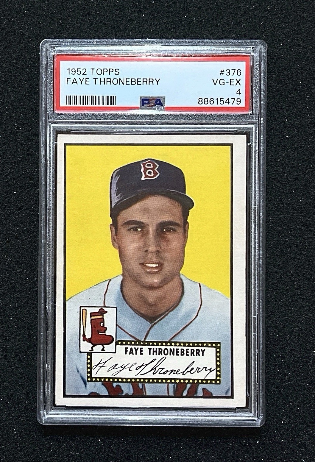 1952 Topps - #376 Faye Throneberry - PSA 4
