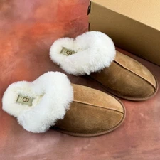New UGG Women's Scuffette II Chestnut Suede leather slippers US 6-11