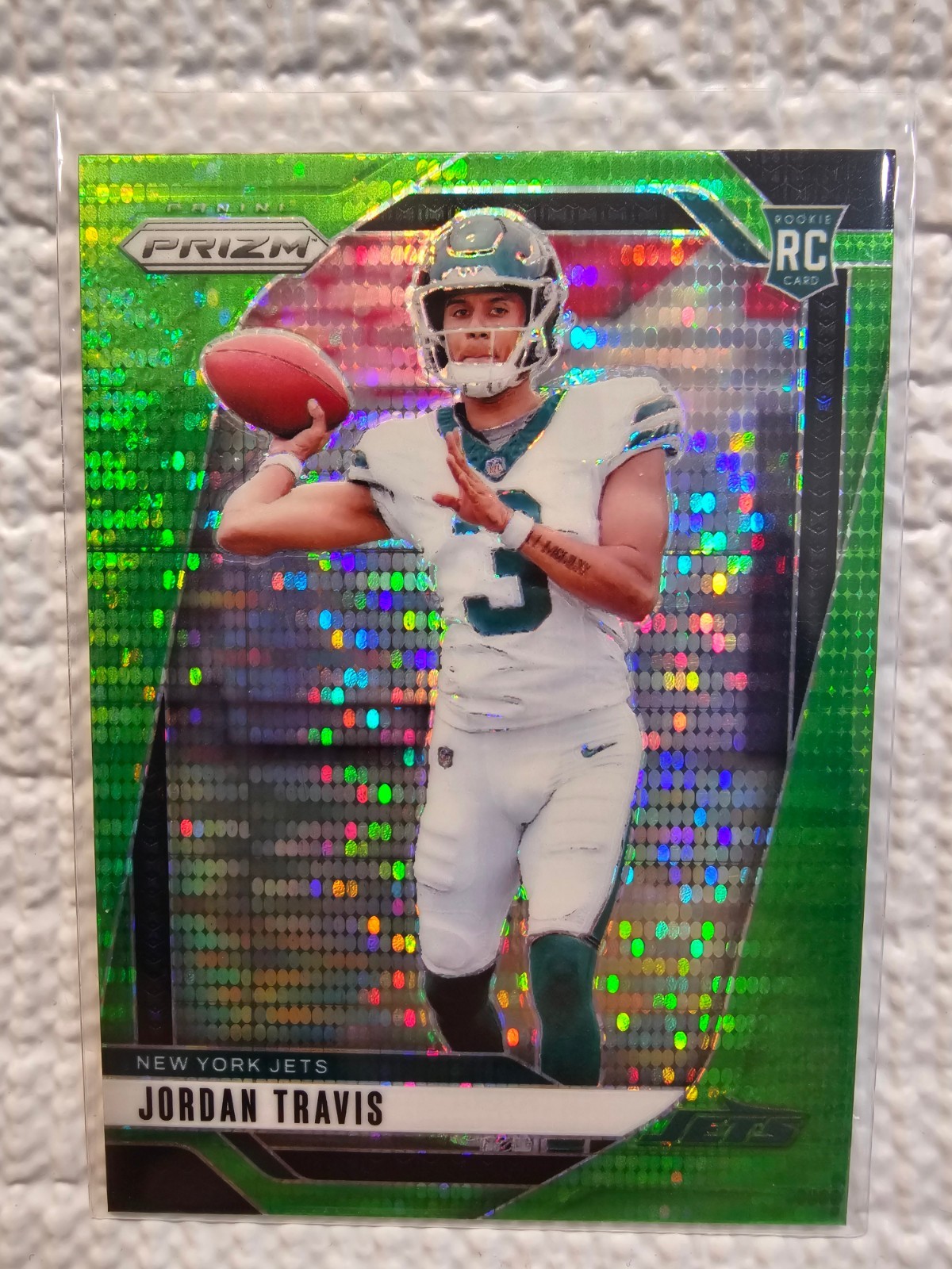 2024 Panini Prizm - Rookies Jordan Travis #359 Neon Green Pulsar Prizm (RC)