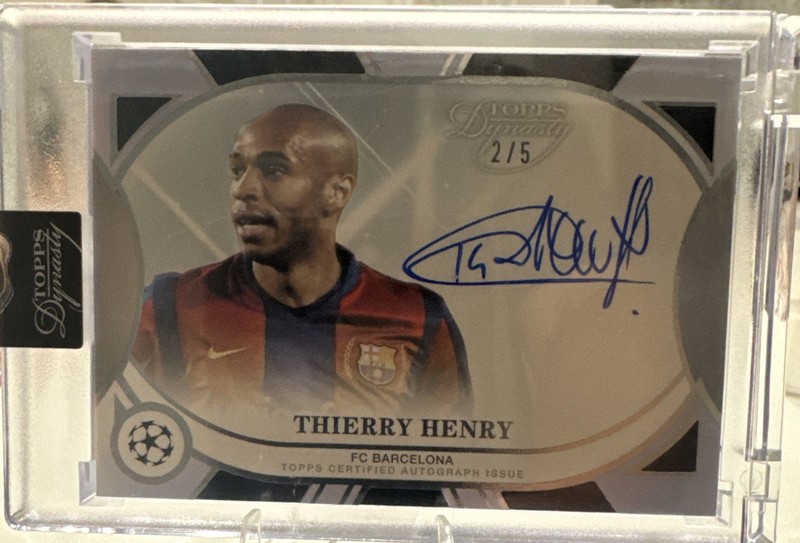 THIERRY HENRY 2024-25 TOPPS DYNASTY UCC AUTO /5 FC BARCELONA SEALED
