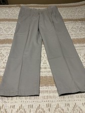 Vintage Lands' End Men's 38X31 Regular Fit Grey Dress Pants Made in USA