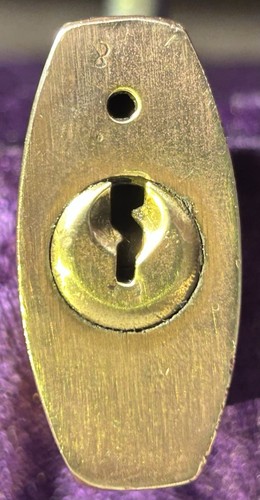 Solid Brass Eagle Lock Company Terryville Conn. USA. Working W. Original KEY. - Picture 3 of 8