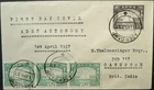ADEN 1 APR 1937 DHOW ISSUES FIRST DAY COVER FDC W/ "ADEN CAMP" CANCELS TO INDIA