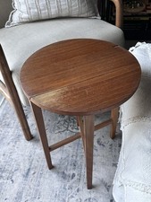 Danish Teak Folding Round Table 38cm Small Midcentury Poul Hundevad MCM Plant