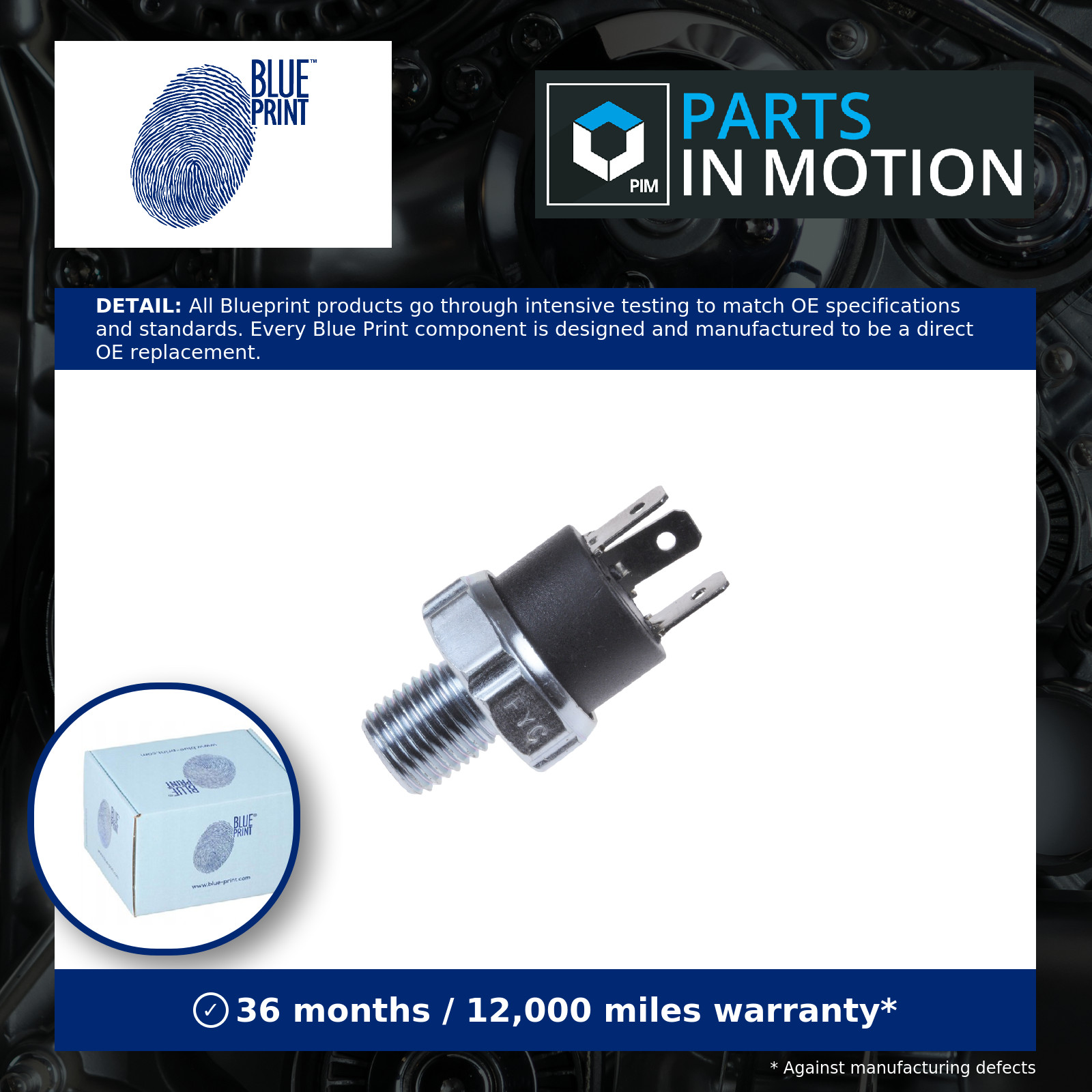 BLUE PRINT ADG06602 Oil Pressure Switch Replacement Fits Daewoo Espero Nexia - Image 4