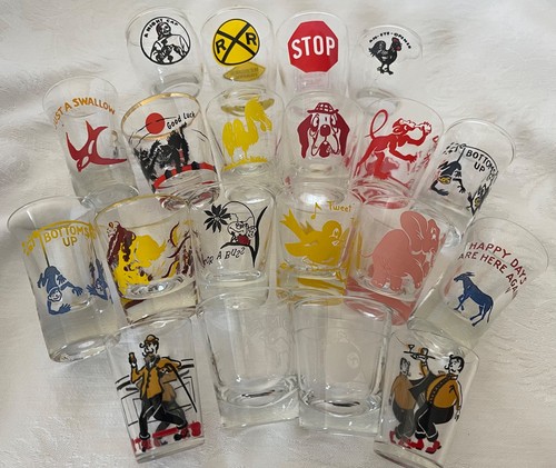 Assortment of Vintage MCM 1950-60s SHOT GLASSES / JIGGERS - YOU CHOOSE!