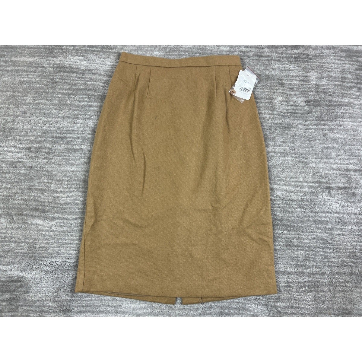 Worthington Pencil Skirt Womens 10 Camel Tan 100% Pure Wool Lined