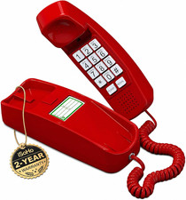 Landline Phones for Home, Big Button Corded, Crimson Red
