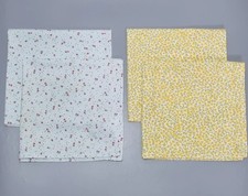 Laura Ashely Napkins Vintage Serviettes Floral Blue Yellow 41 x 45 cm Set of 4