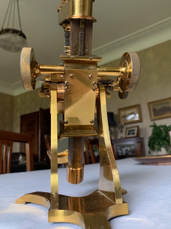 Large Antique C. Baker No. 2 - Compound Bar-limb Brass Microscope ...