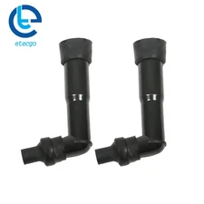 For Resistor XB05F 120 Degree ATV Motorcycle Snow 2×Spark Plug Boot Cap Cover