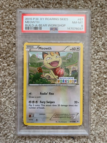Meowth graded PSA 8 for sale on eBay
