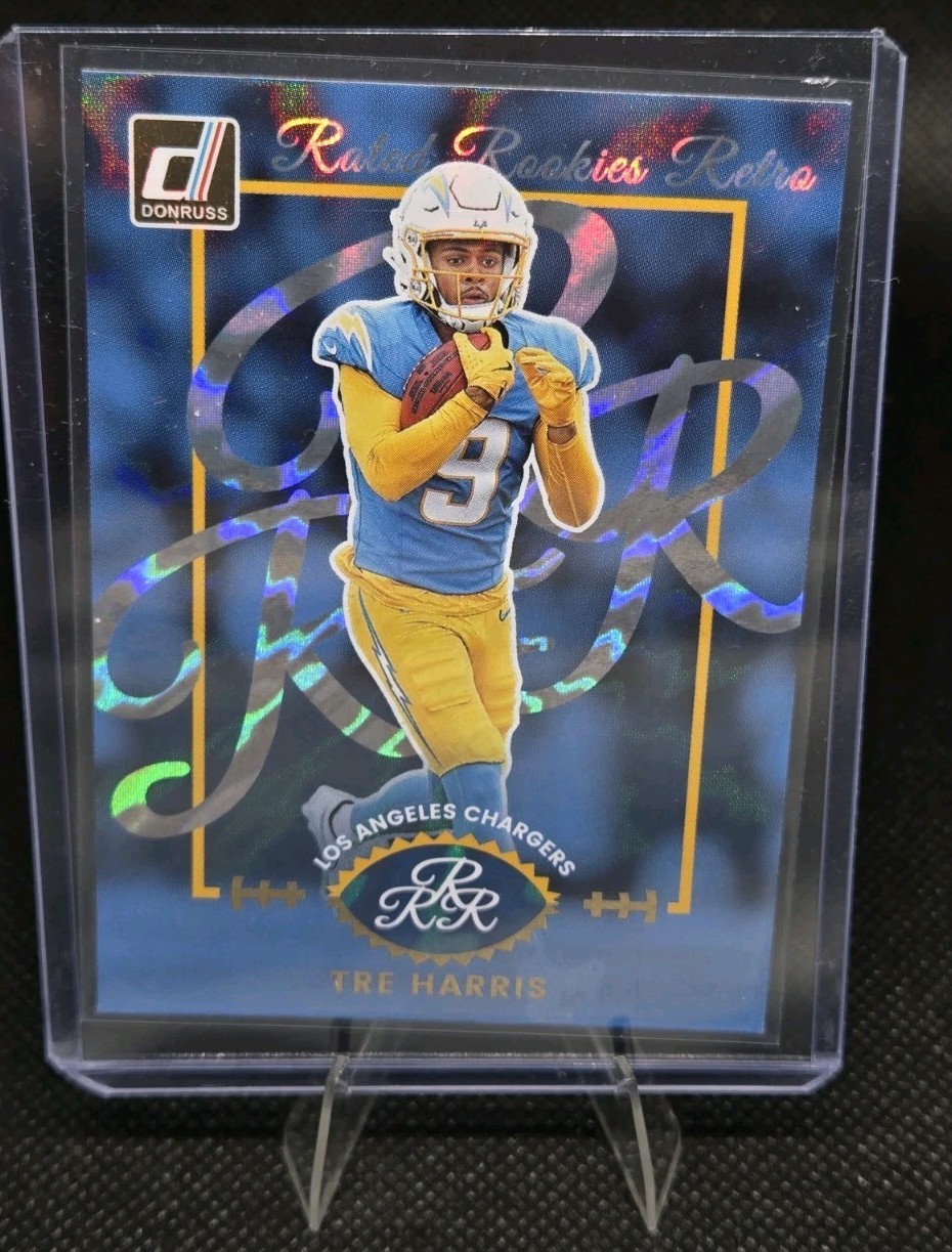 2025 Panini Donruss - #12 Tre Harris RC - Rated Rookie Retro Chargers