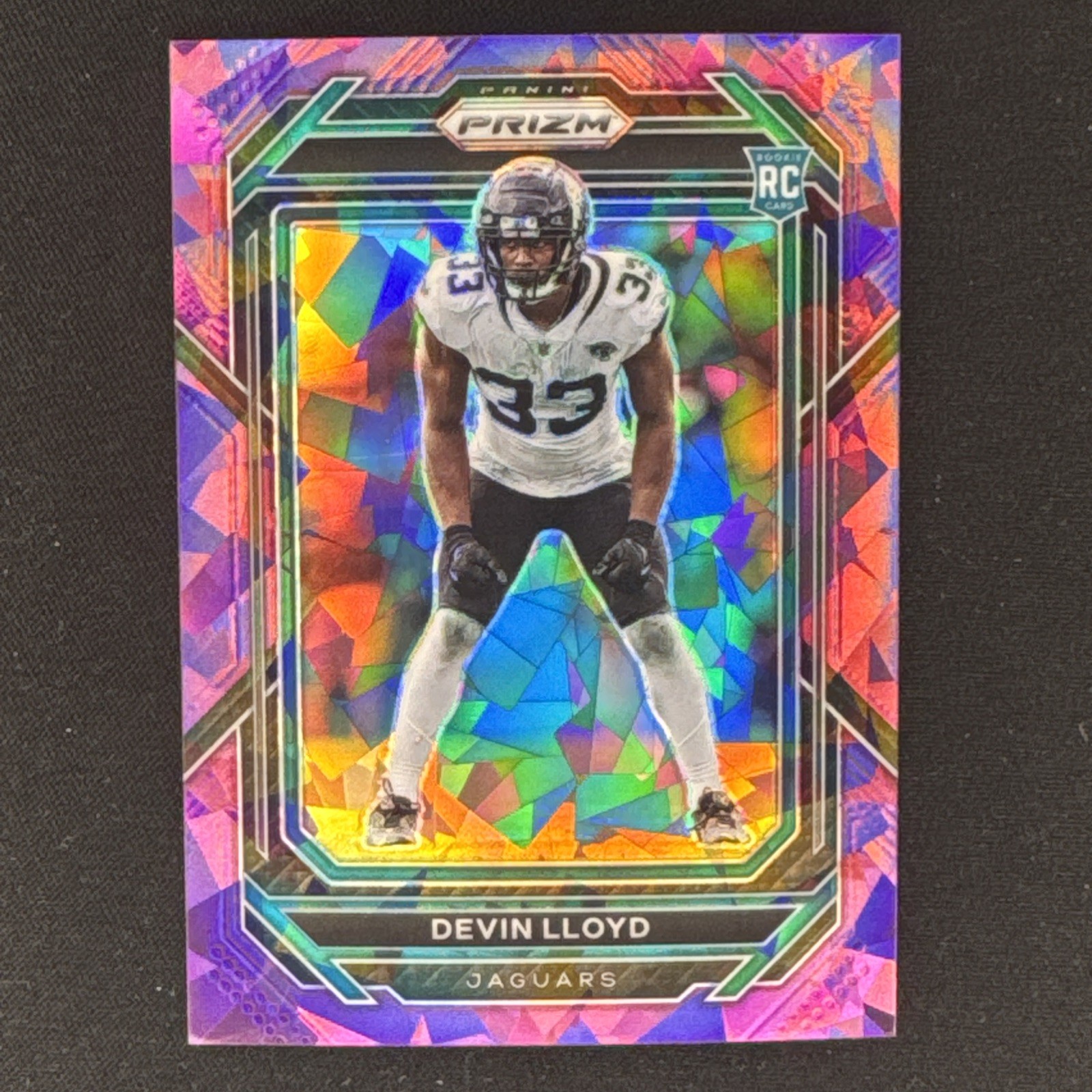 2022 Panini Prizm Rookies Devin Lloyd #376 Purple Ice Prizm /225 (RC) JAGS