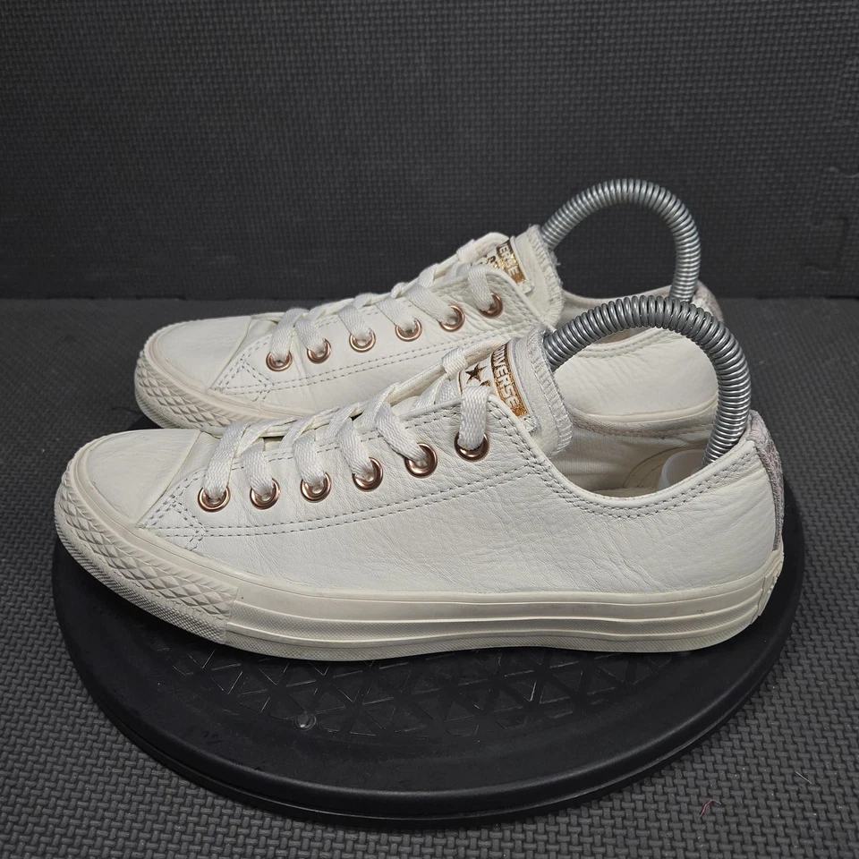 Converse Chuck Taylor All Star Low Shoes Womens Size 7 White Rose Gold 158414C - Image 3 of 4