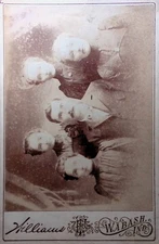 Antique cabinet card photograph Portrait of Family in Early 20th Century Style