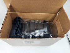 504-ARNB Clear Vinyl Vertical Arm Band Badge Holder with Blue Strap 4.38" x 2.5"