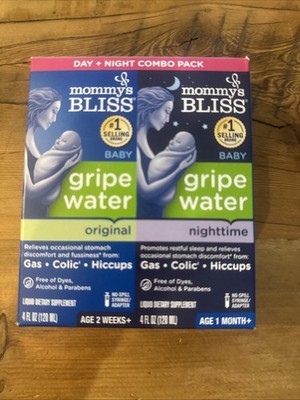 Mommy's Bliss Gripe Water Day + Night Combo Original & Night Time Exp. 04/2027
