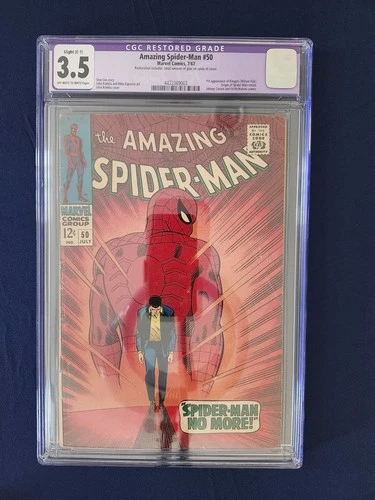 Amazing Spider-Man #50 CGC 3.5 Restored - 1st Kingpin - Spider-Man No More!
