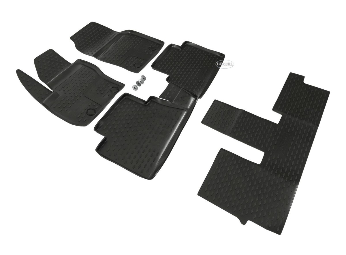 Gummi Fußmatten Set 4-teilig Einfach Reinigen Gummifußmatten Gummimatten 3D Passend Für Ford Grand C-Max 2010-2019 5 Antirutsch Matten Für Ford Ka