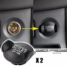2 Car Cigarette Lighter Plug Cover Outlet Socket Universal Accessories Dust Cap