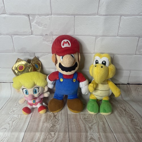 NINTENDO SUPER MARIO BROS. PLUSH LOT MARIO BABY PEACH KOOPA 2019