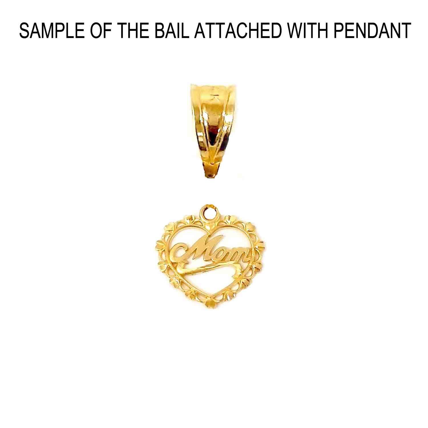 14k Yellow Gold Necklace Pendant Connector Snap On Bail or Bale eBay