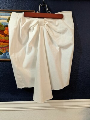 unoa スカート Noble skirt variation Tail NWT Noble 31 USA Designer White Asymmetric Unfinished Hem