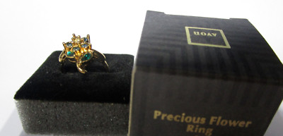 Avon Precious Flower Ring Size 9 Costume Jewelry 1992