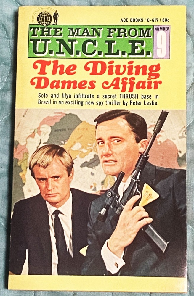 Peter Leslie THE DIVING DAMES AFFAIR Man From U.N.C.L.E #9 1967 Vintage Spy Novel