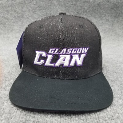 Glasgow Clan Hat Cap Black Men Snap Back Scotland Ice Hockey Team