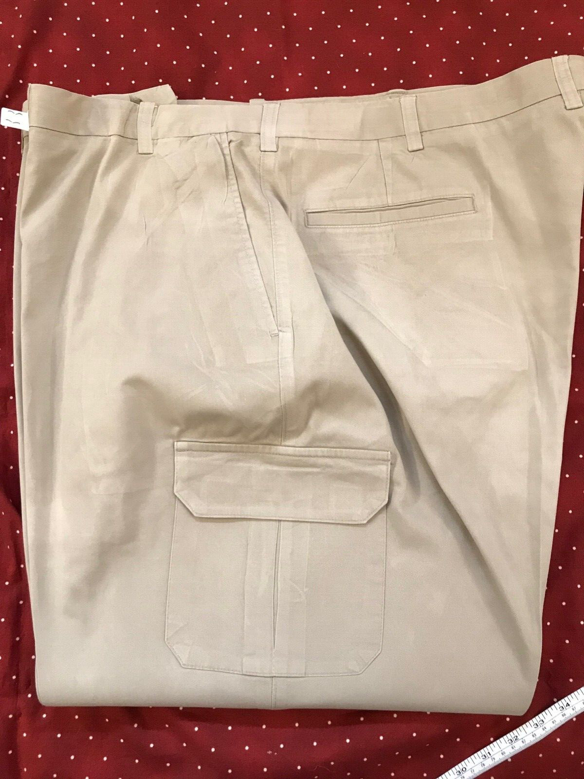 Haggar Classic Fit Stretch Cargo Khaki pants, apx 50 x 30, 99% cotton 1% spandex