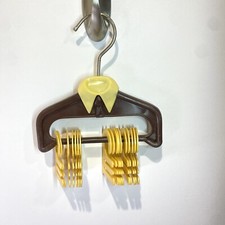 MCM Vintage Shirt Figure Tie Organizer Rack Hanger for Neckties, Scarfs, Belts