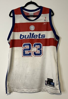 Vintage Michael Jordan Jersey Washington Bullets Reebok Shirt #23