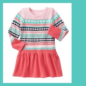 girls fair isle sweater dress