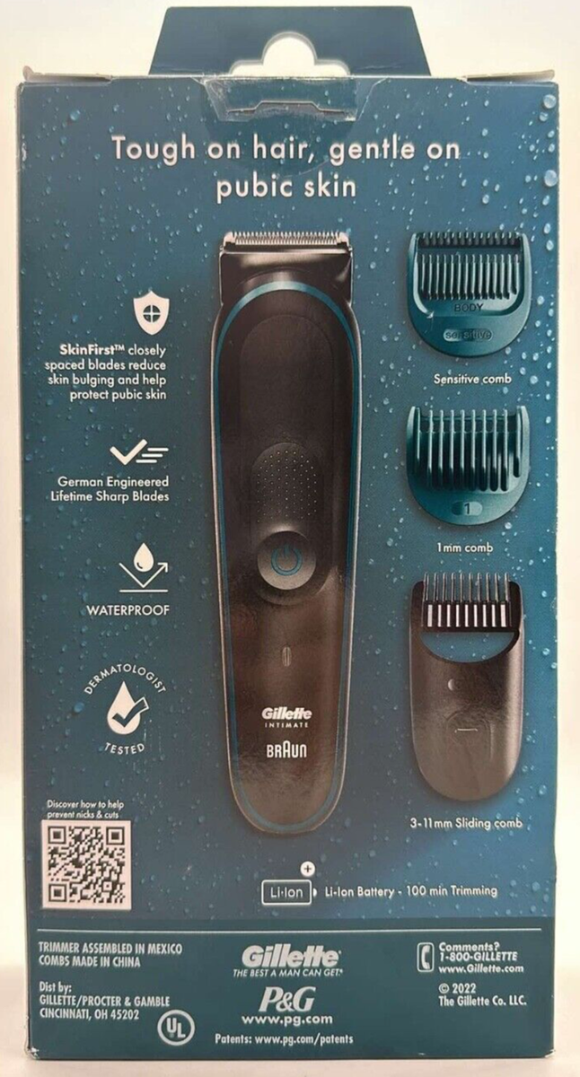 Braun Gillette Intimate Pubic Hair Trimmer 5544~ Waterproof ~ 3