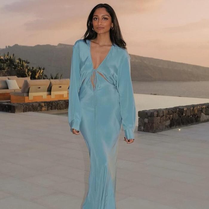 Christopher Esber Triquetra cutout silk maxi dress | eBay