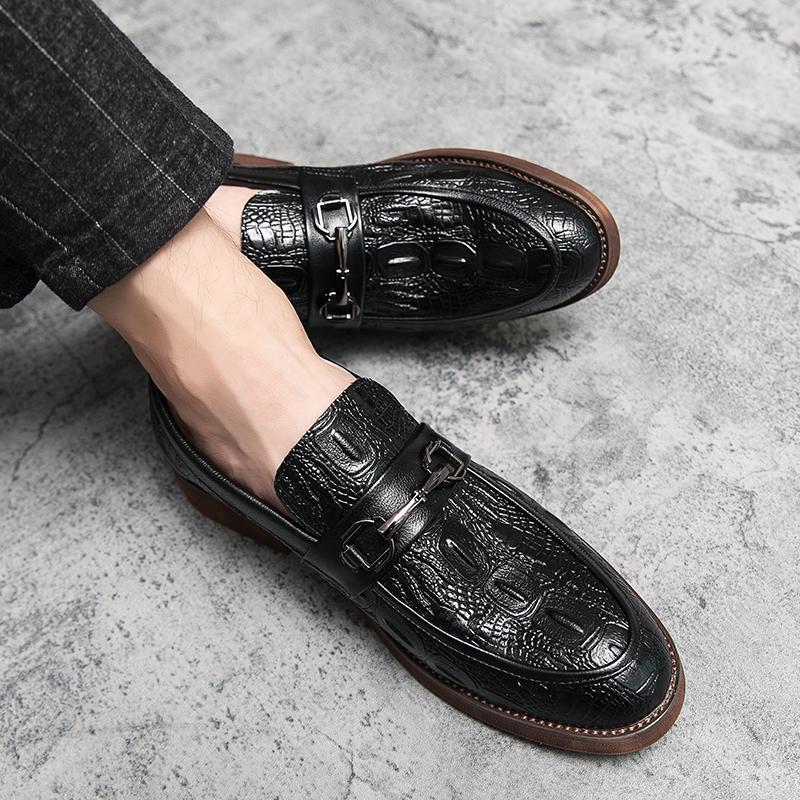 SAOLA Abito da uomo pump chain formale punta britannica pullOn scarpe Oxford OL