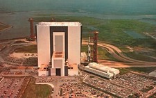 Vintage Postcard Apollo Saturn Exploration Vehicles Launching Merritt Island FL