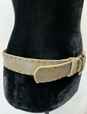 Cache Bronze with Bling Cross Buckle Belt Cache Womens Gothic Waist Belt Rhinestone Cross Buckle Size  main image 3