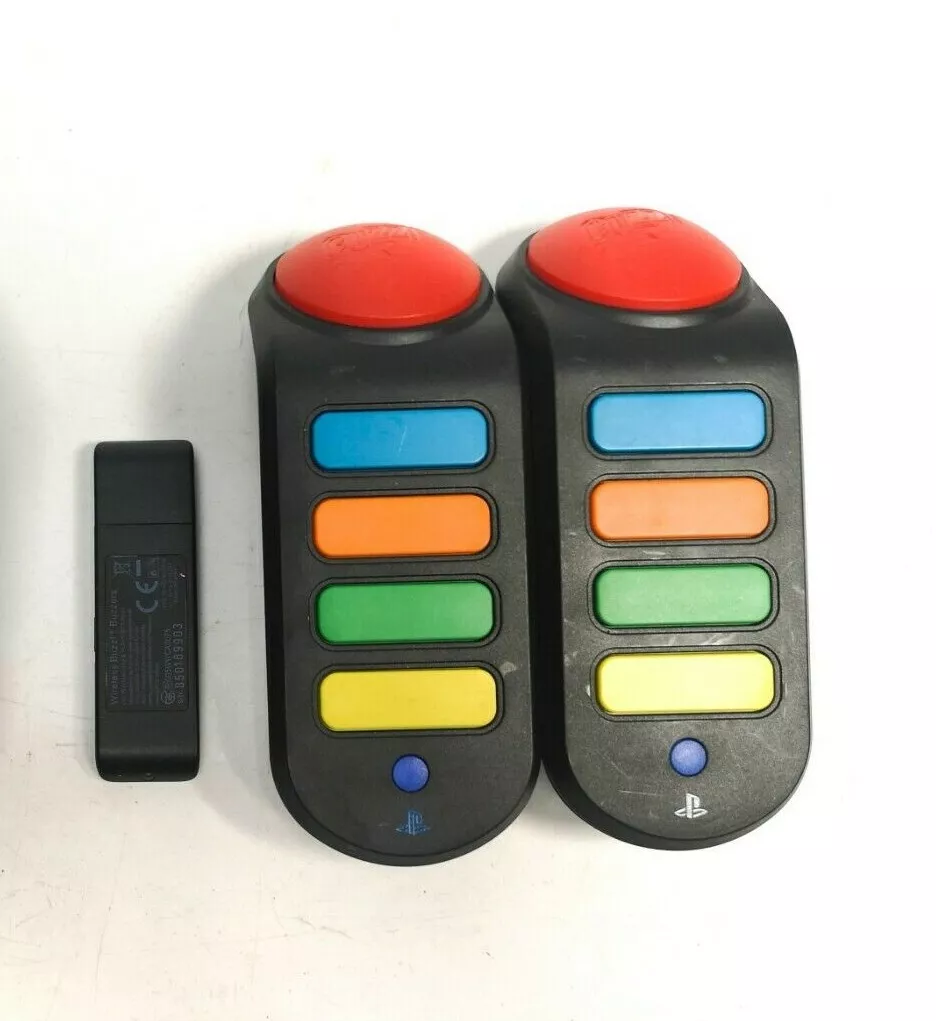 Buzz 4 Wireless Controller With Dongle PS3 Controller Buzzers Lot With Dongle