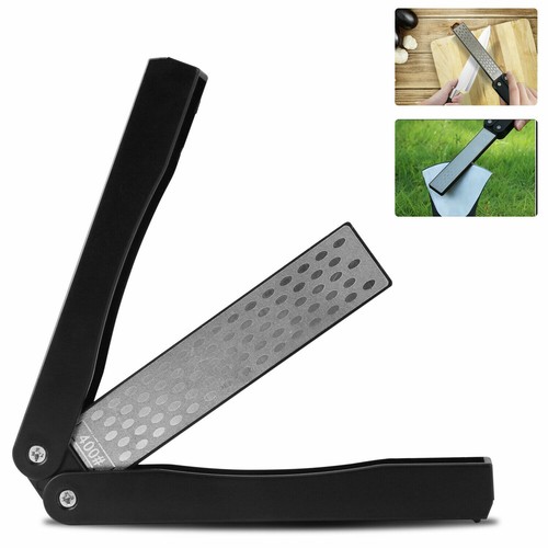 Knife Sharpener Double Sided Pocket Foldable Diamond Sharpening Stone Kitchen Ebay