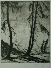 Leopold Scheidl (1884-1958) In the mountains at the edge of the forest 1934.