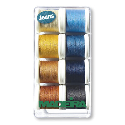 Madeira Geschenkbox - Aerofil Nr. 35 - 8 X 100 M - Spulen - Jeans