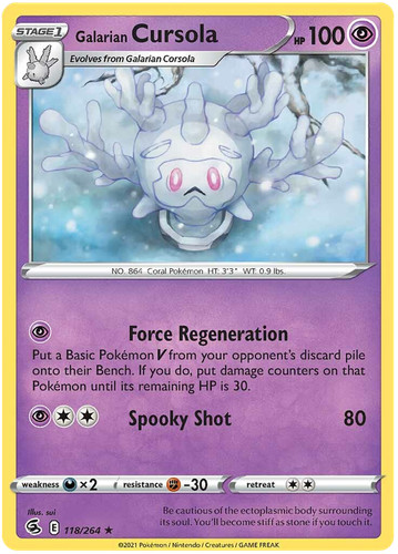 Pokemon Fusion Strike Galarian Perrserker Uncommon Card 181/264 NM | eBay Pokemon Fusion Strike Galarian Perrserker Uncommon Card 181/264 NM | eBay