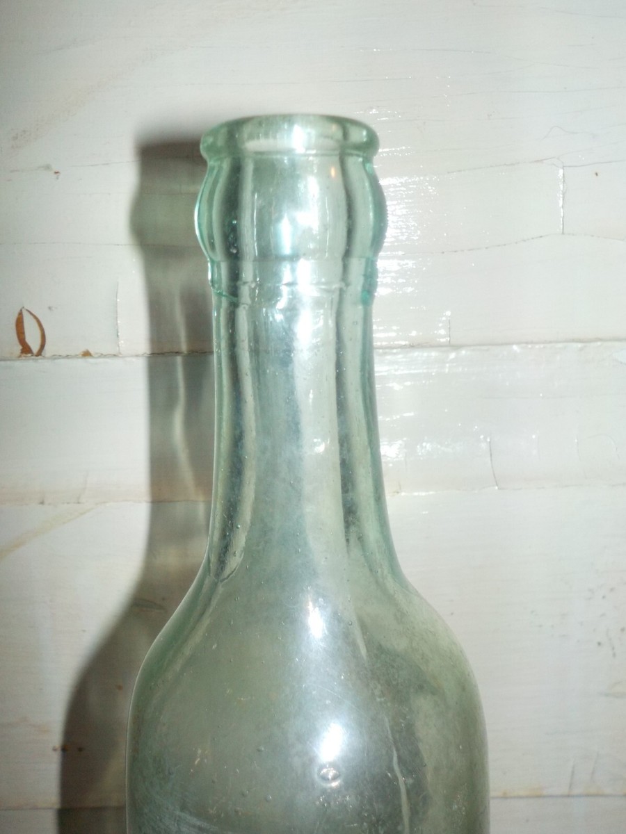 ANTIQUE AQUA GLASS BOTTLE Marked on Bottom B.B.B. 625 | eBay