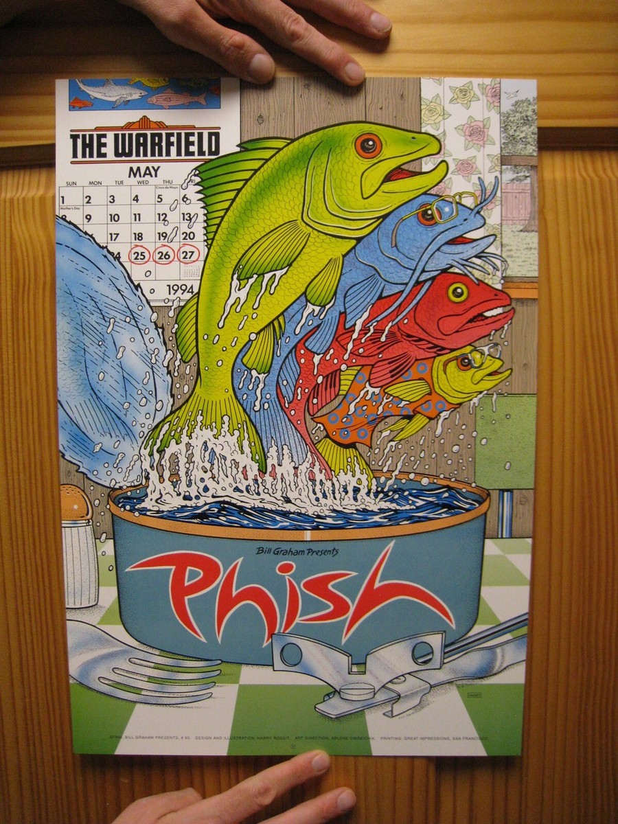 レア PHISH 1998 Fillmore Poster フィッシュ ポスター Phish - 1998 poster Joel Elrod Fillmore Auditorium San Fran 1st
