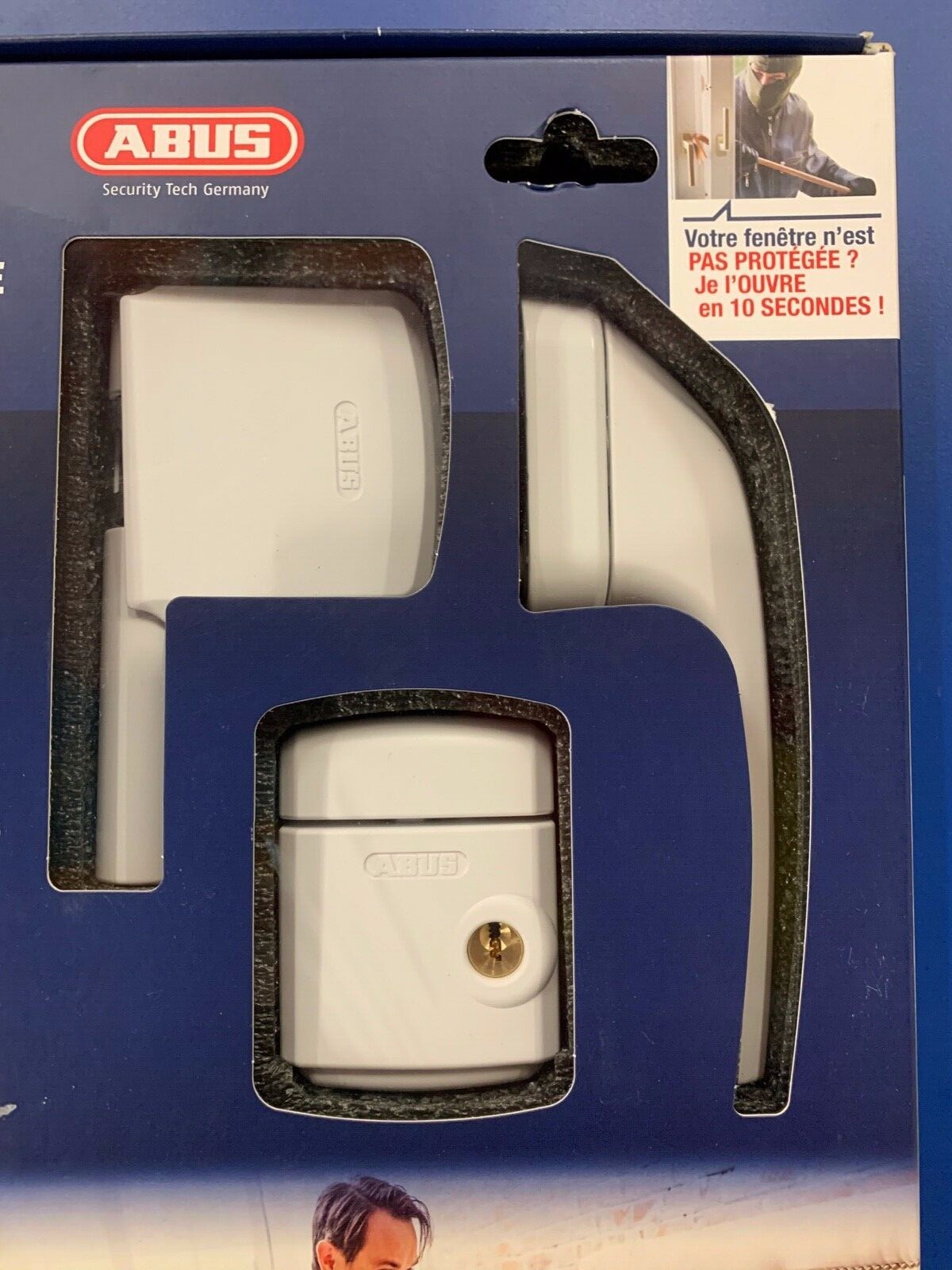 ABUS Lockzen kit de sécurité fenêtre 5 points blanc en acier renforcé