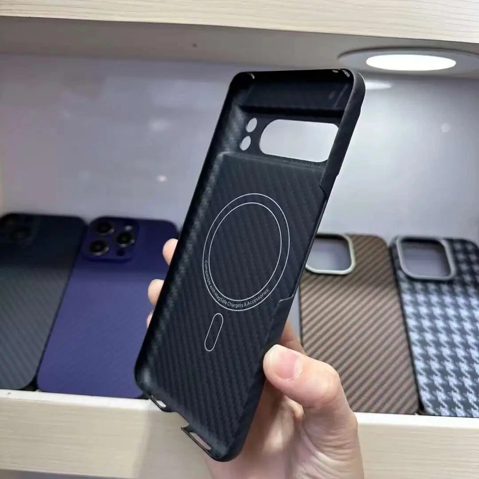 100% Carbon Fiber Armor Cover fr Google Pixel 8 Pro Matte Hard Slim Magsafe Case - Image 2 of 4